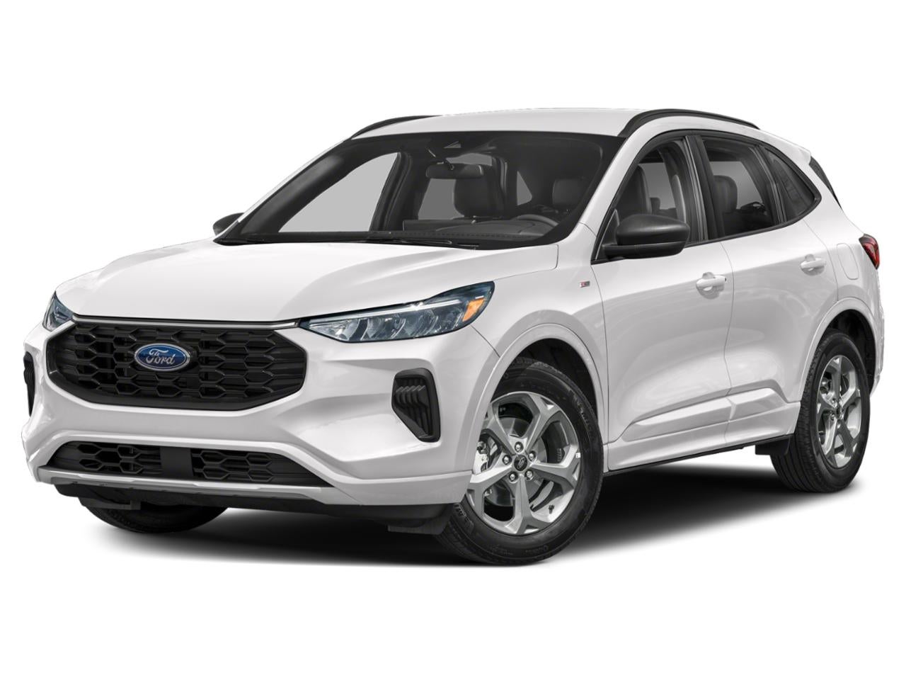 2023 Ford Escape ST-Line in White — front three-quarter view