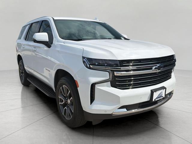 2021 Chevrolet Tahoe LT in Summit White — front three-quarter view