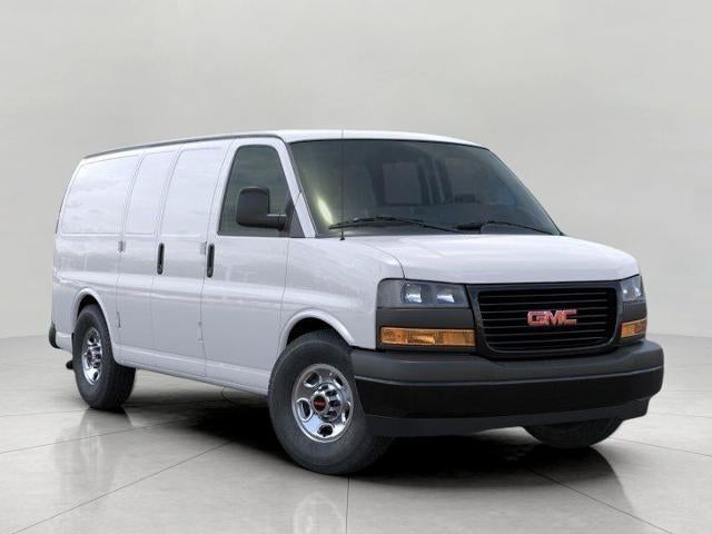 2026 GMC Savana Cargo Work Van in Summit White — front three-quarter view